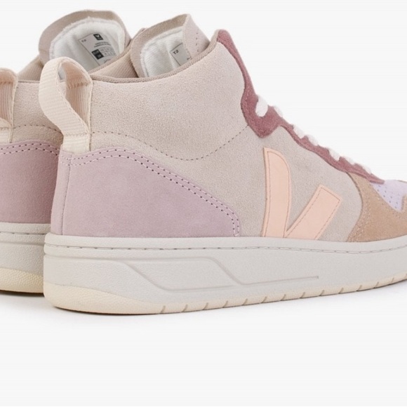 V-15 Suede Multico Peach High-Top Trainers US 7 EU 38 NWB VEJA - Picture 2 of 8